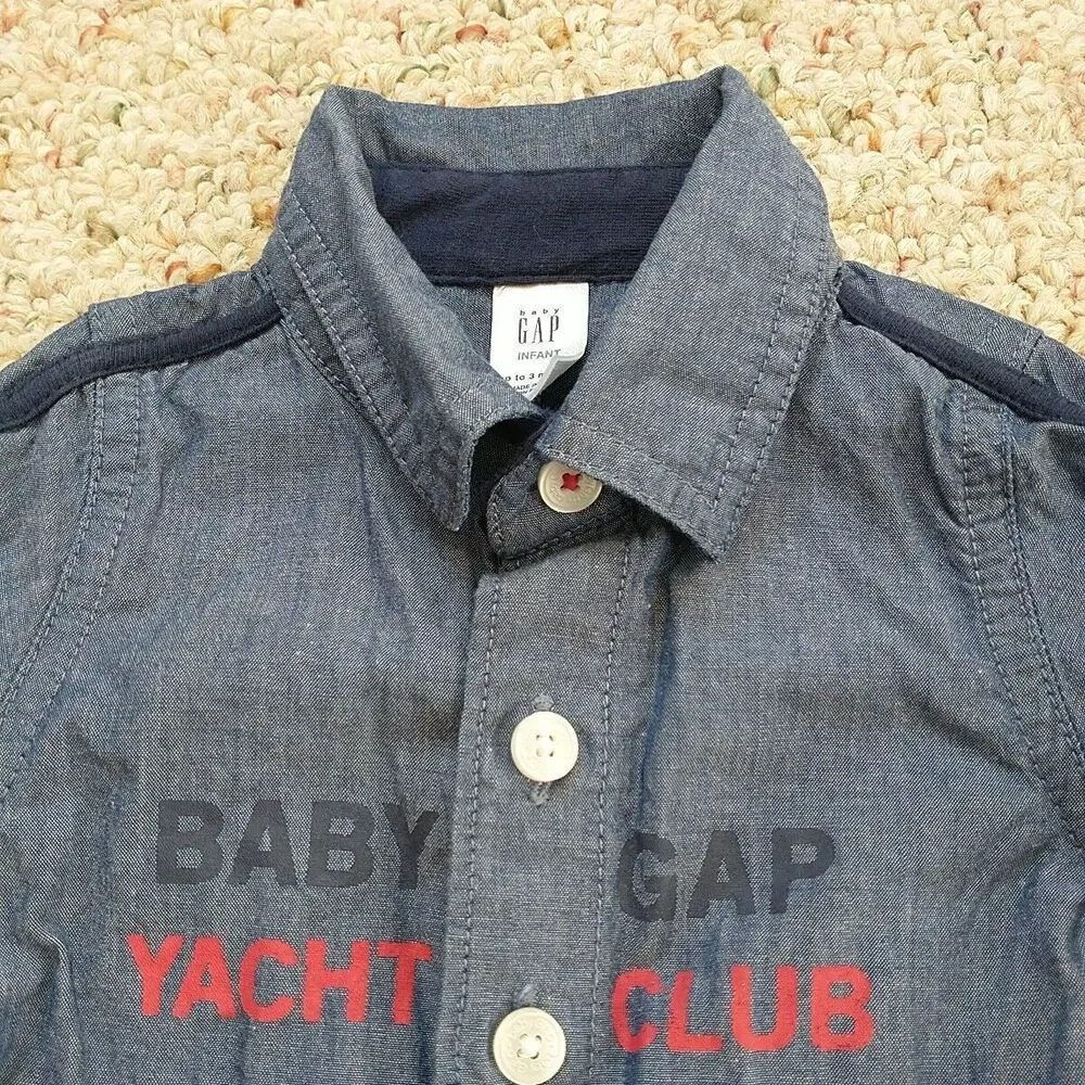 Lot Of 3 Baby Gap Rabbit + Bear Boy 3-6M Fall Spring Cotton Overall Shirt Hat